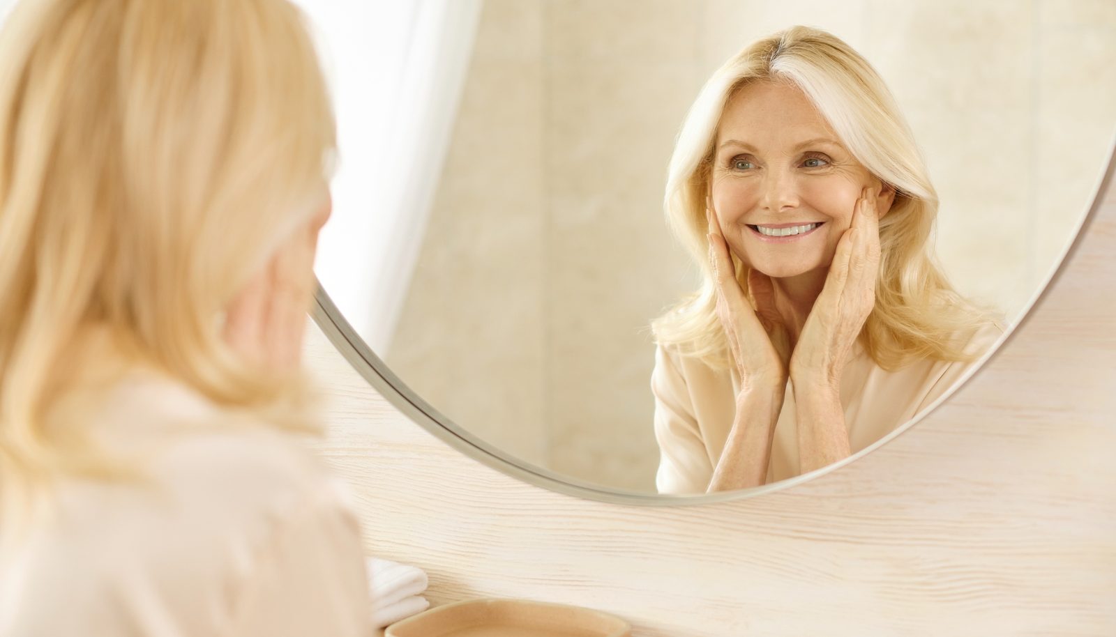 Woman with natural facial aesthetics results