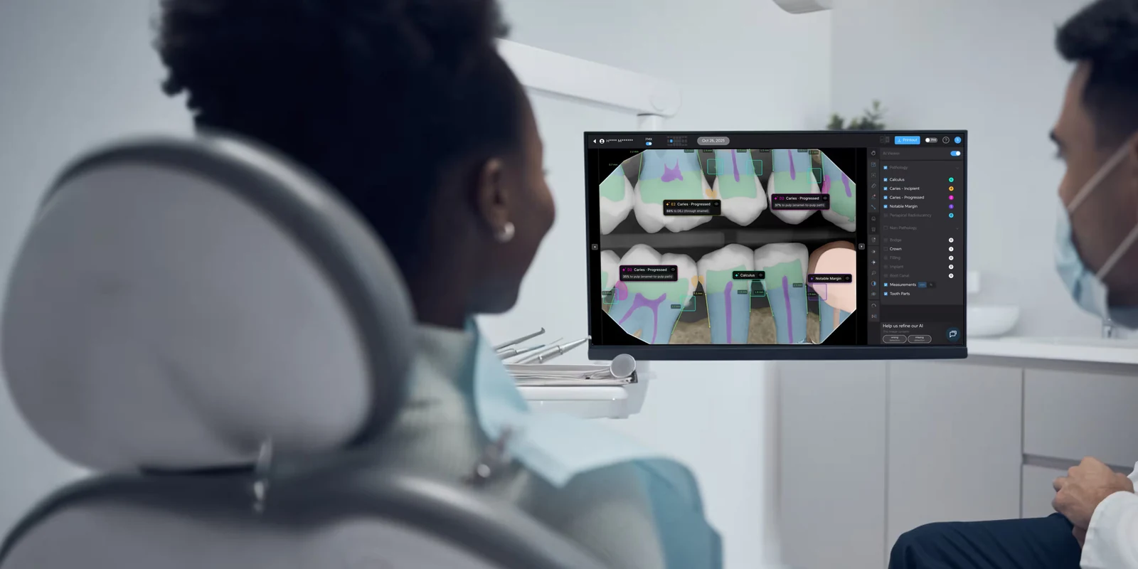 Second-opinion dental consultation, Pearl AI-informed clinical review